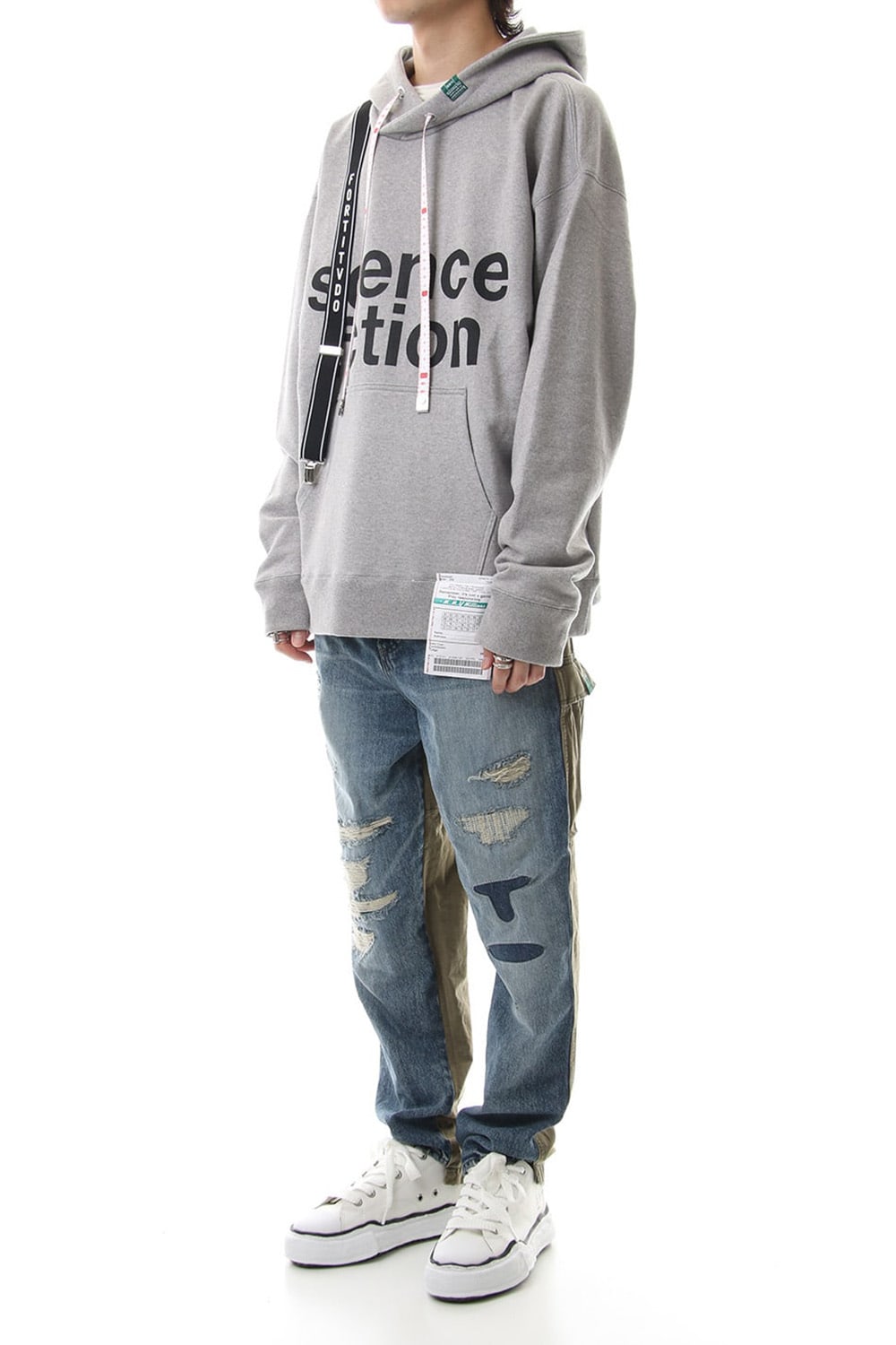 Suspender hoodie Gray