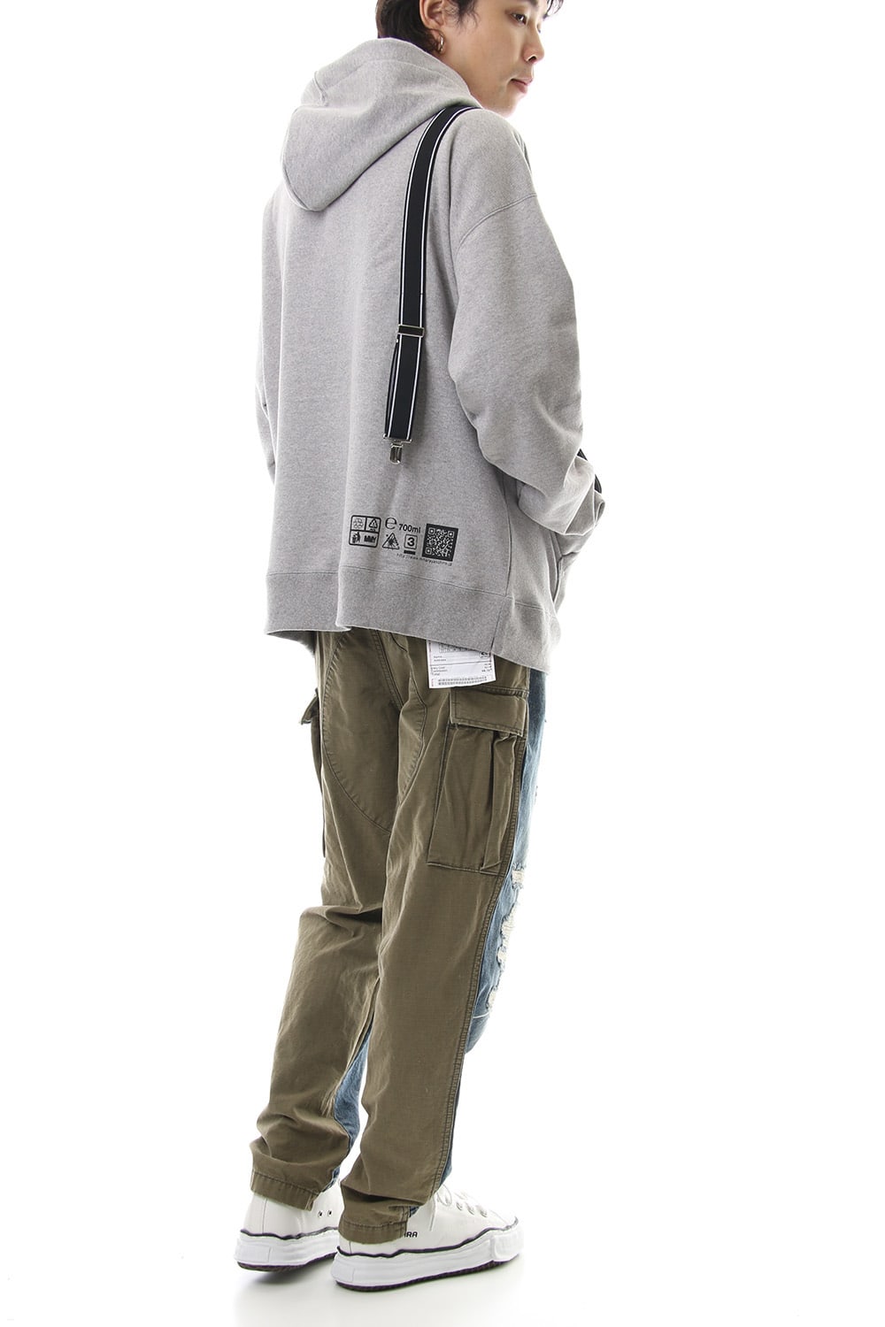 Suspender hoodie Gray