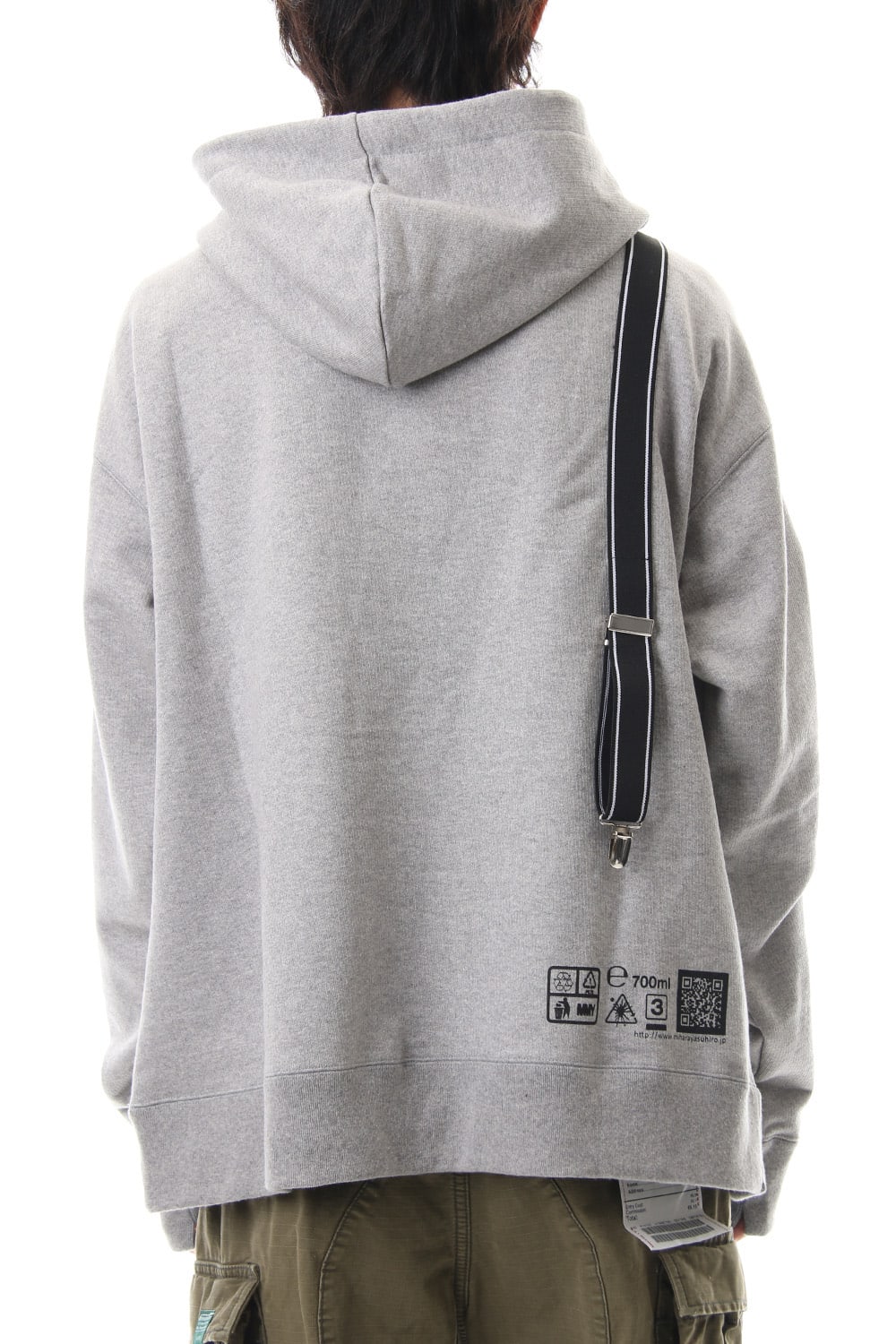 Suspender hoodie Gray