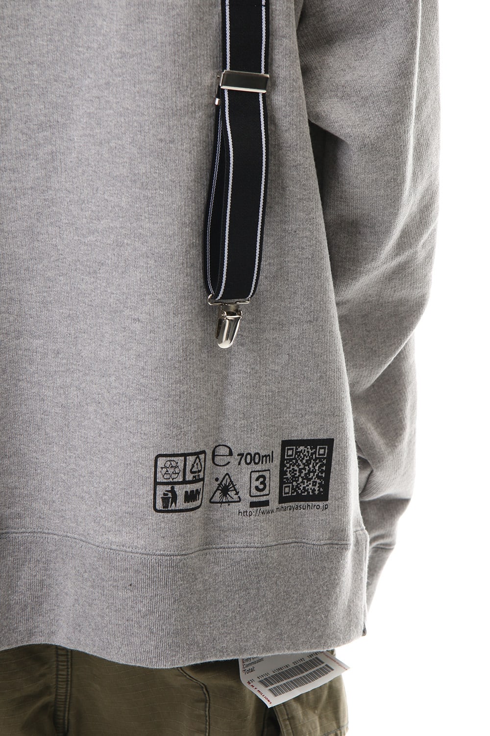 Suspender hoodie Gray