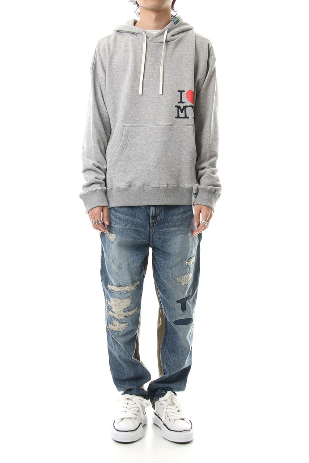 Maison MIHARAYASUHIRO Printed hoodie Gray