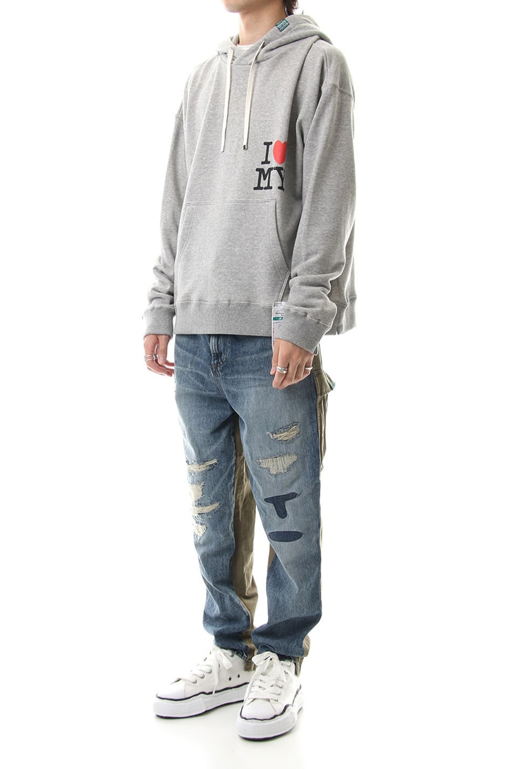 Maison MIHARAYASUHIRO Printed hoodie Gray