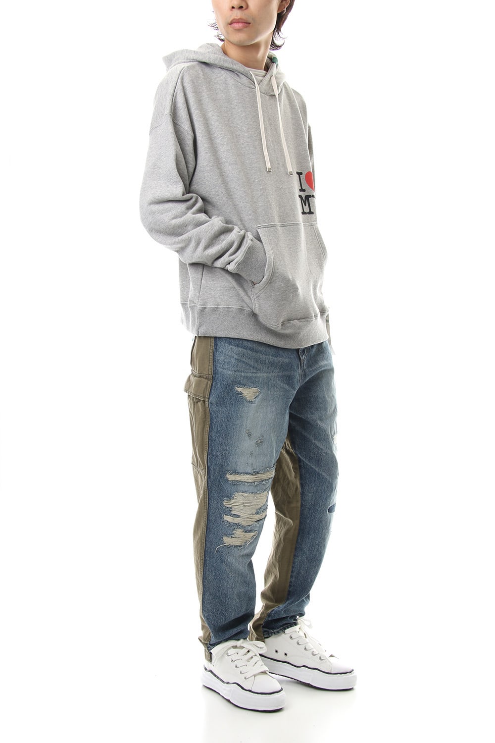 Maison MIHARAYASUHIRO Printed hoodie Gray