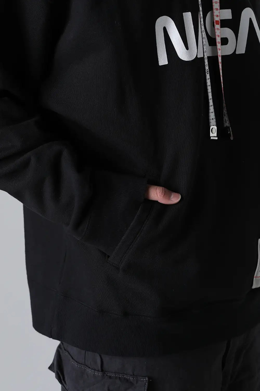 NASA Printed Hoodie Black