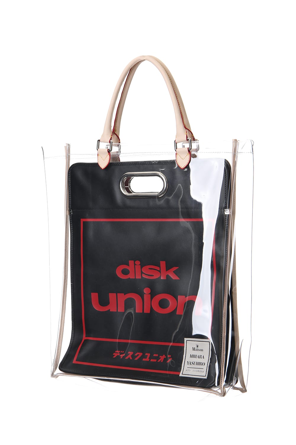 Disk union pvc Shopping Bag Black