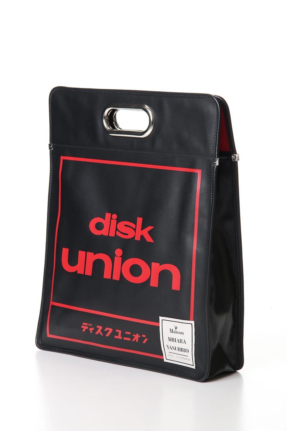 Disk union pvc Shopping Bag Black