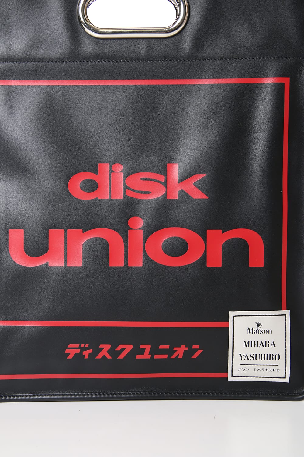 Disk union pvc Shopping Bag Black