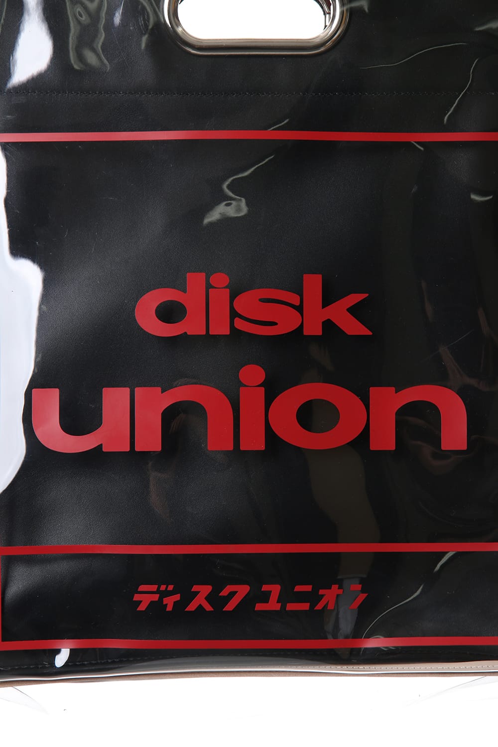Disk union pvc Shopping Bag Black