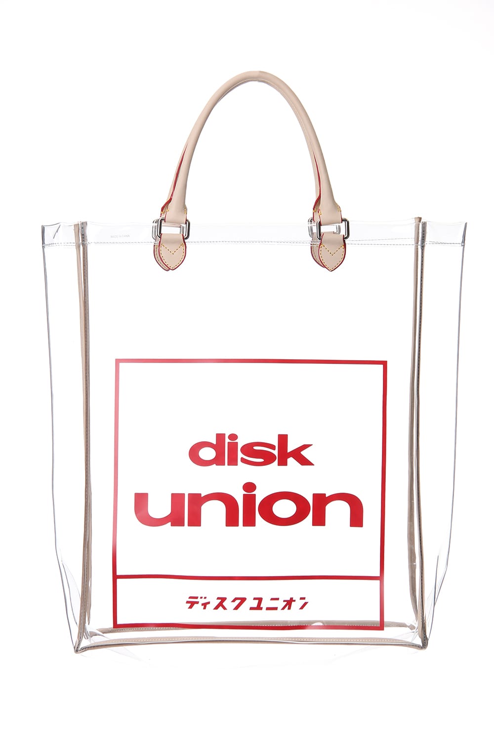 Disk union pvc Shopping Bag Black