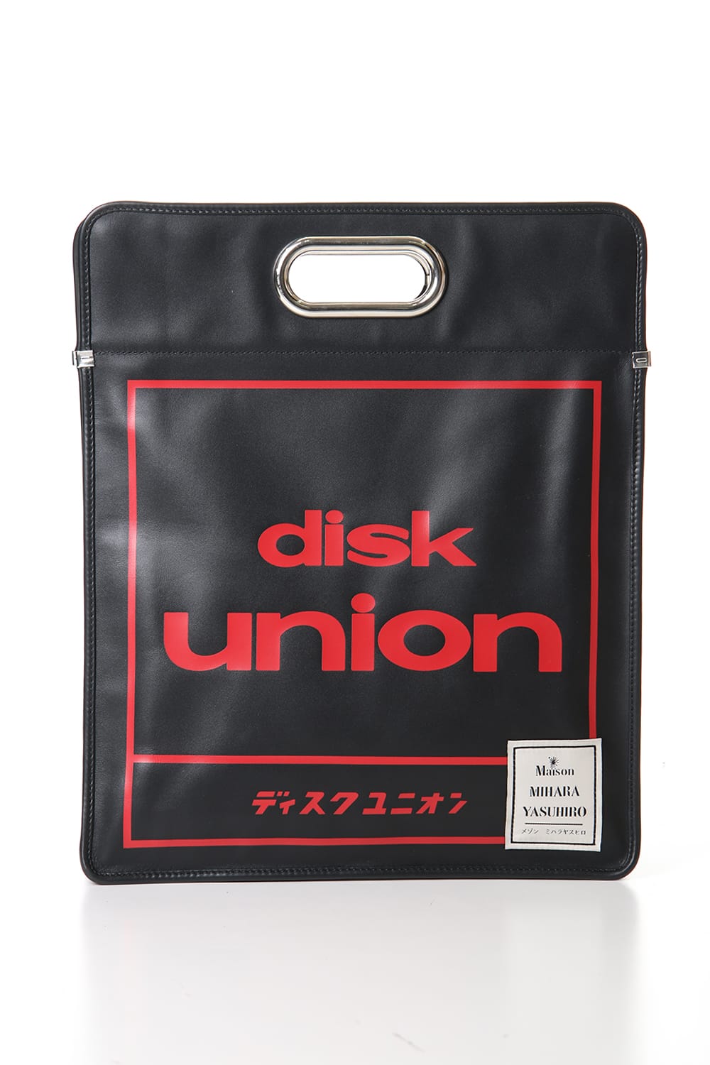Disk union pvc Shopping Bag Black