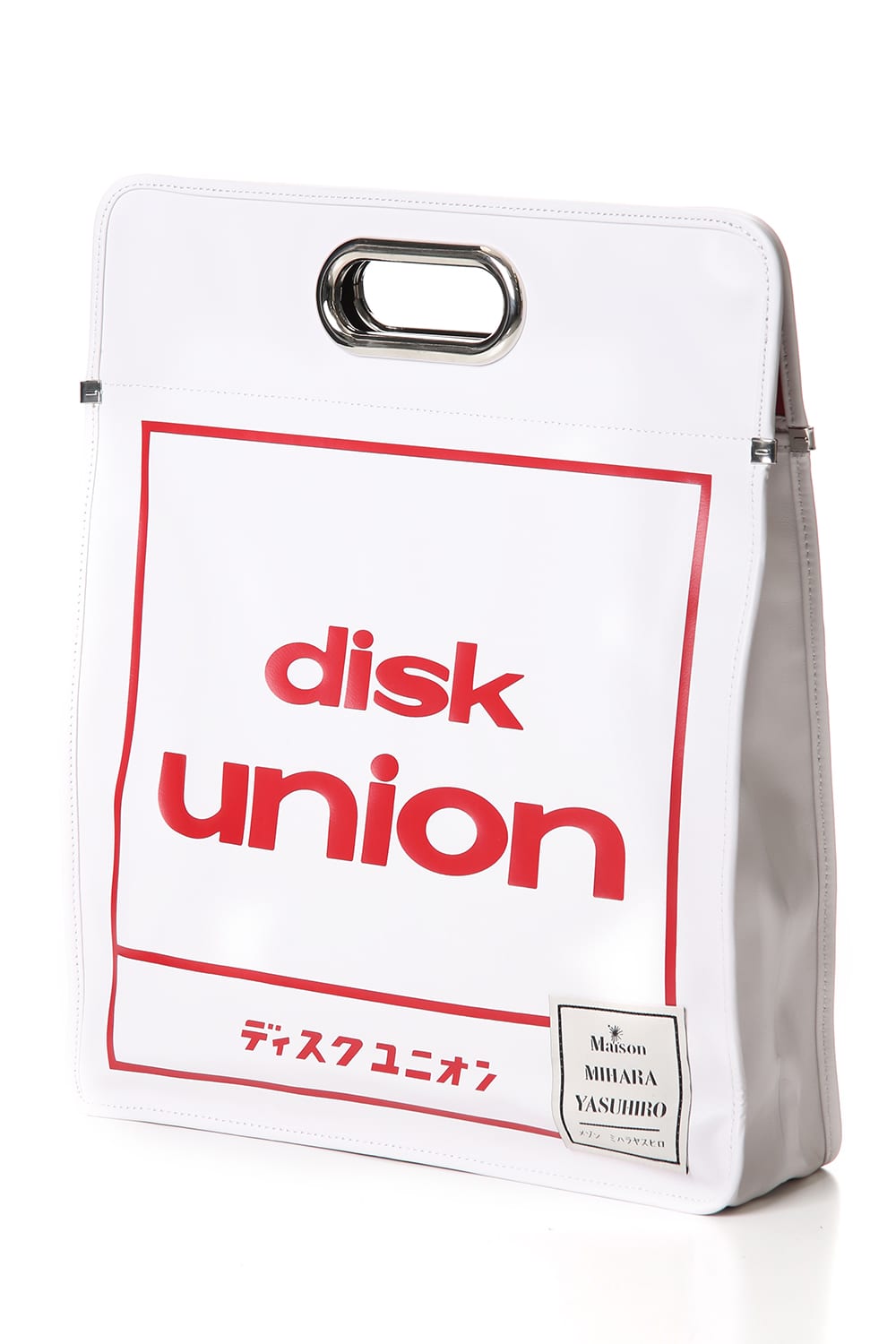 Disk union pvc Shopping Bag White