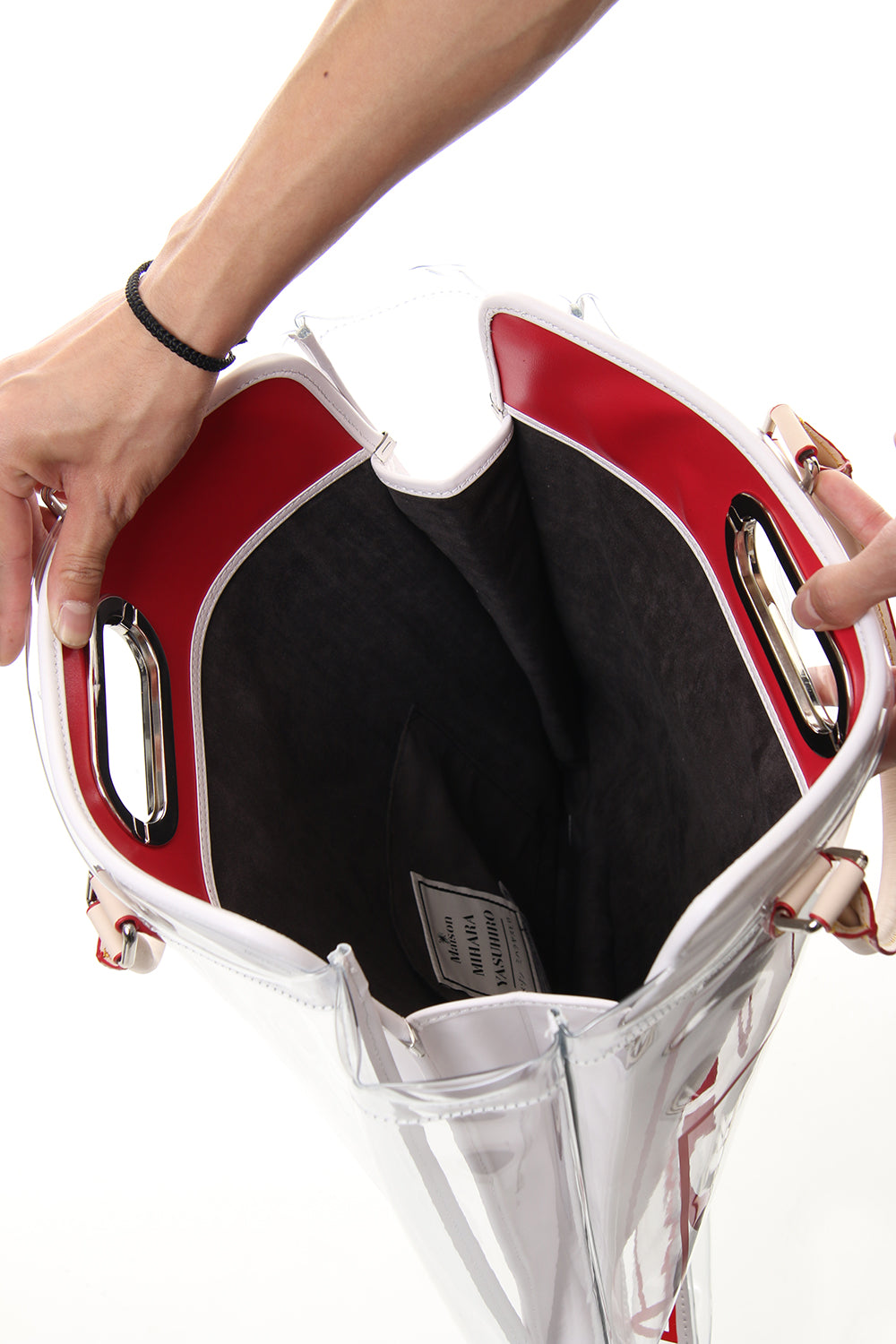 Disk union pvc Shopping Bag White