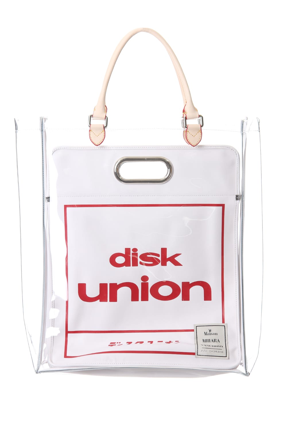 Disk union pvc Shopping Bag White