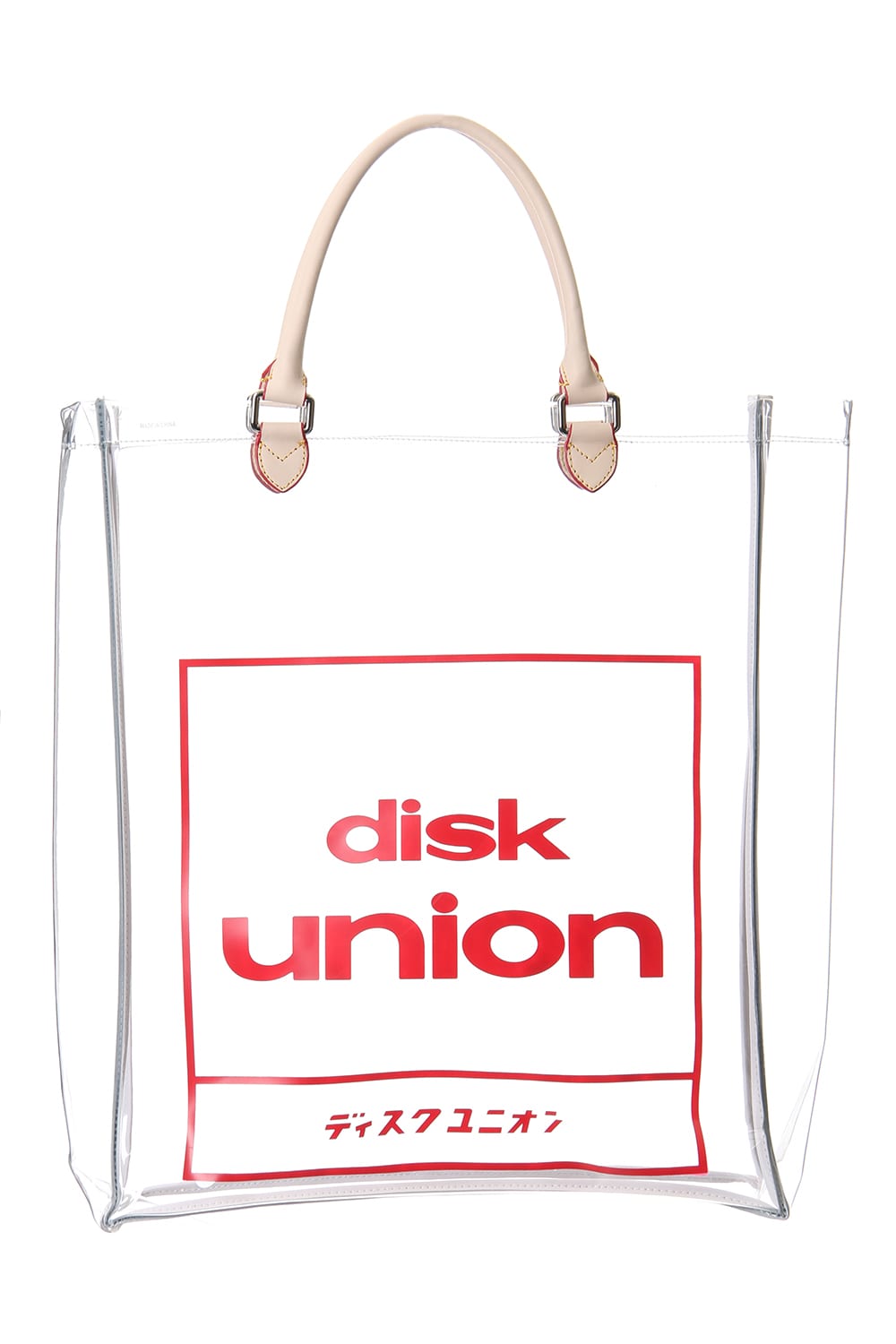 Disk union pvc Shopping Bag White