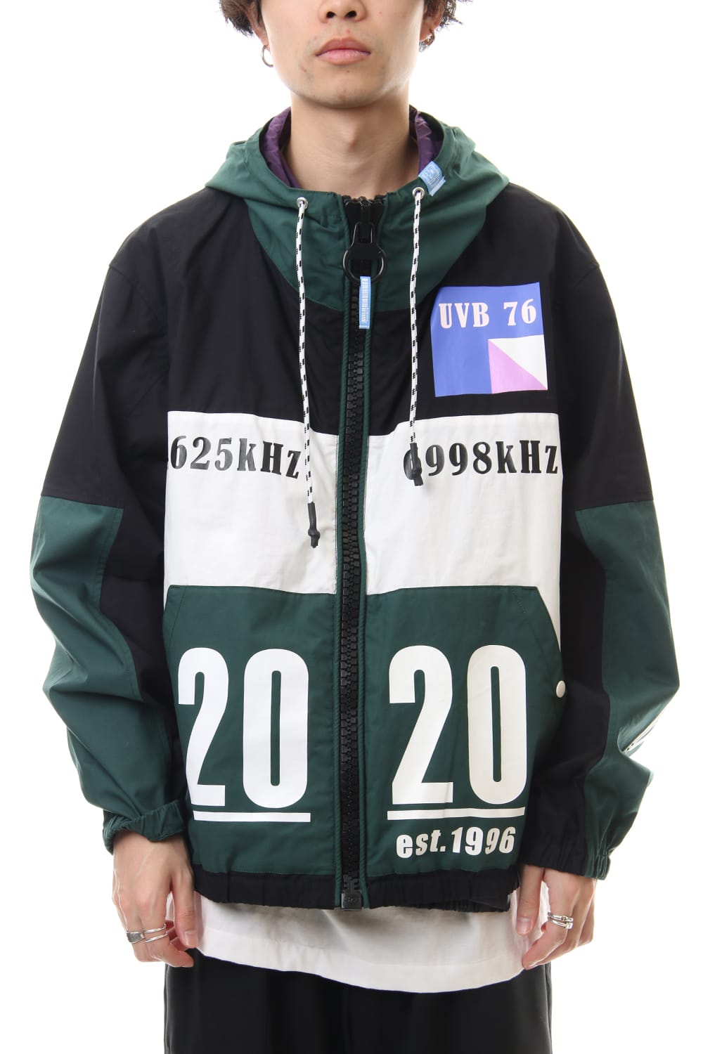 ダブル フェイス シャツ パーカー Black