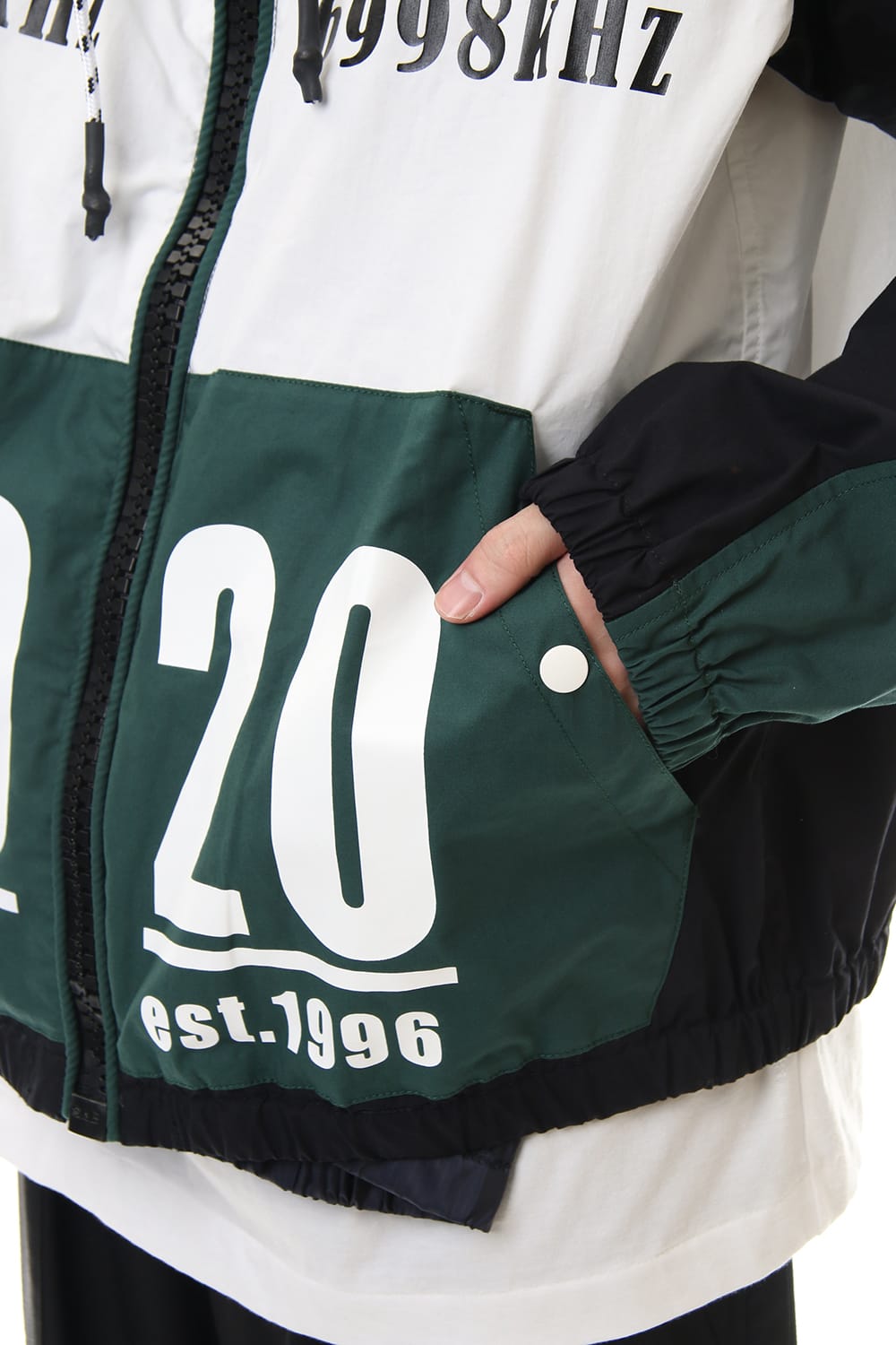 ダブル フェイス シャツ パーカー Black