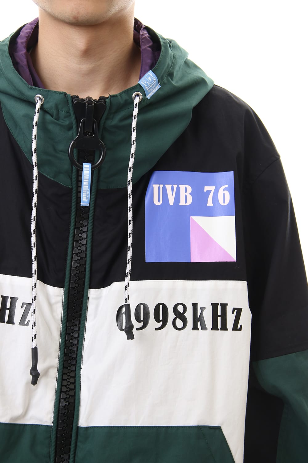 ダブル フェイス シャツ パーカー Black