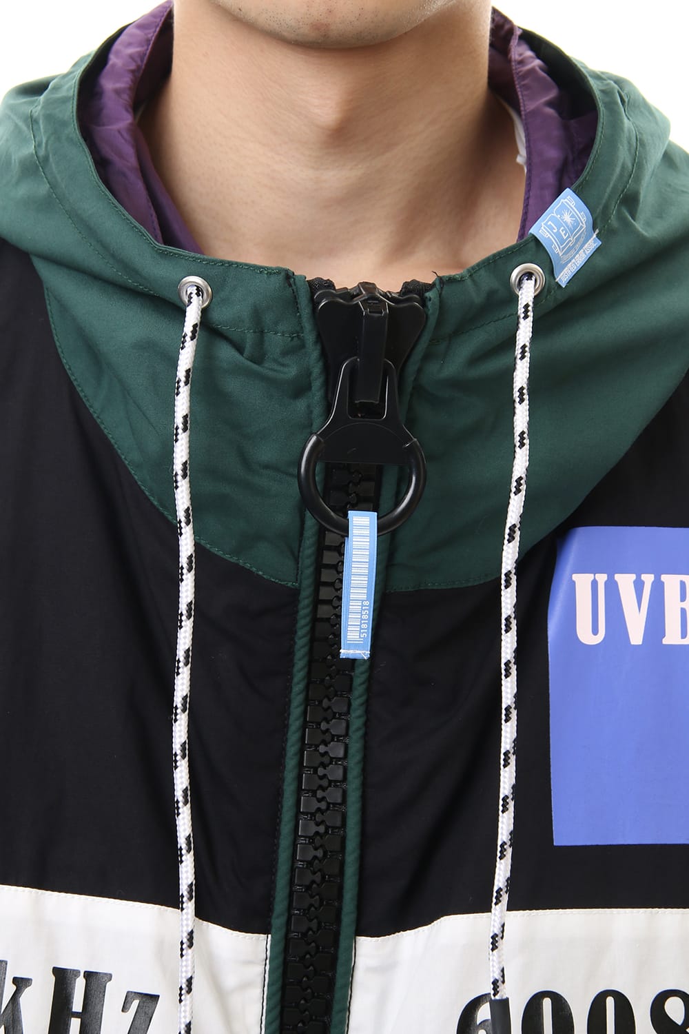 ダブル フェイス シャツ パーカー Black