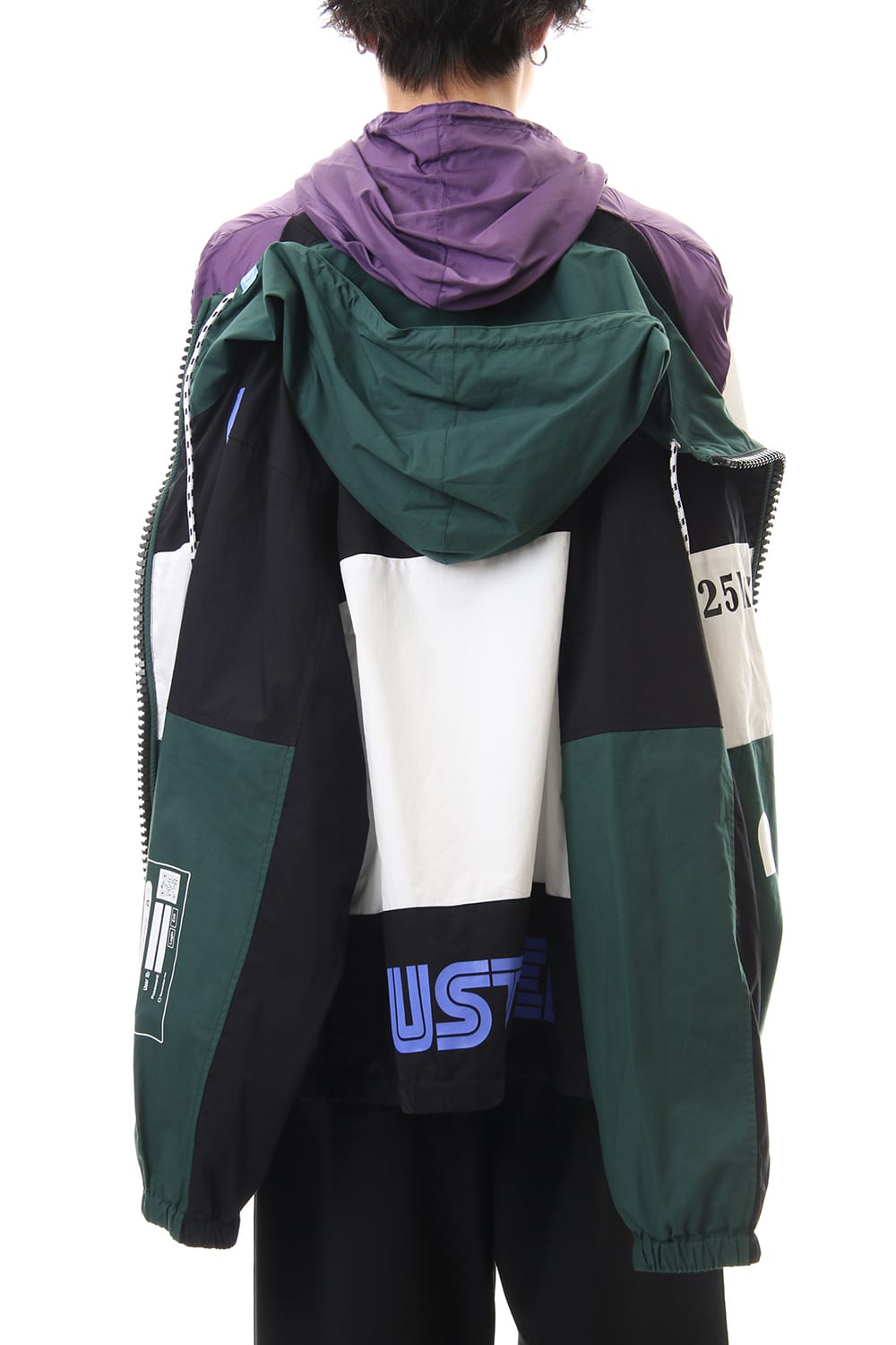 ダブル フェイス シャツ パーカー Black