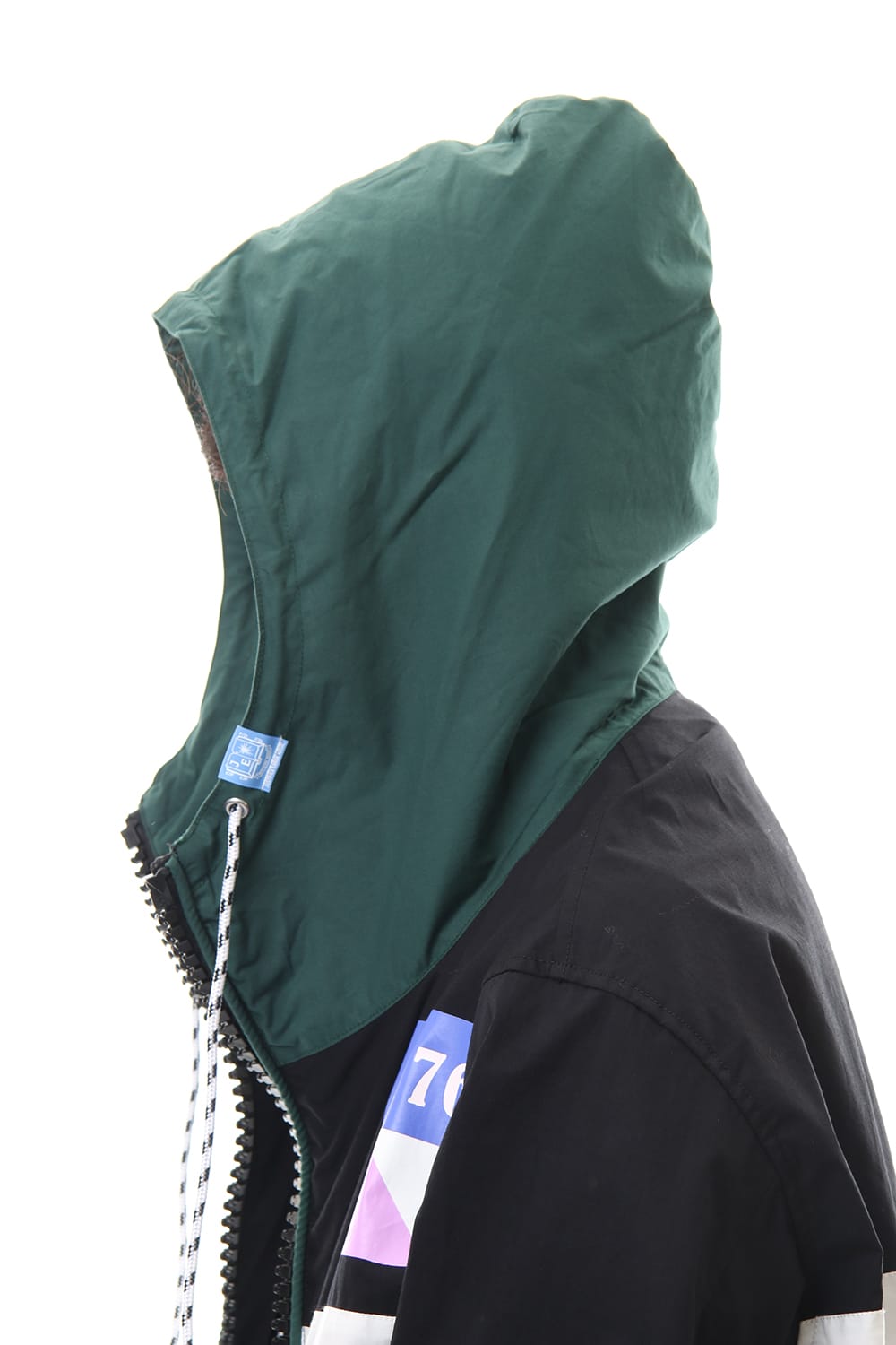 ダブル フェイス シャツ パーカー Black