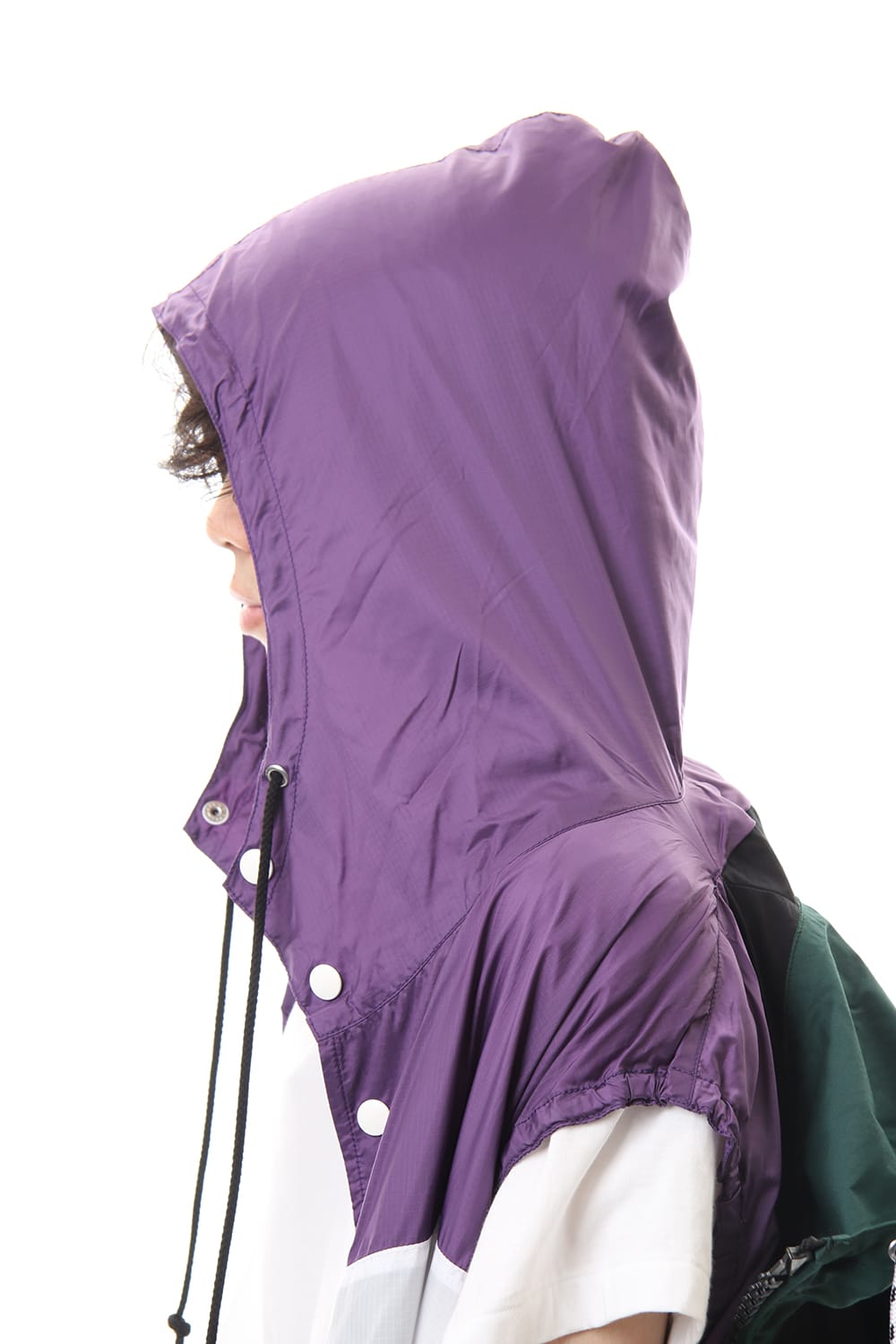 ダブル フェイス シャツ パーカー Black