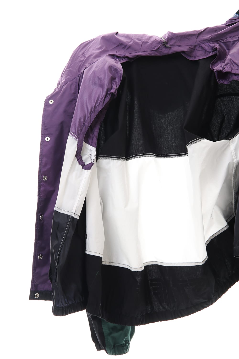 ダブル フェイス シャツ パーカー Black