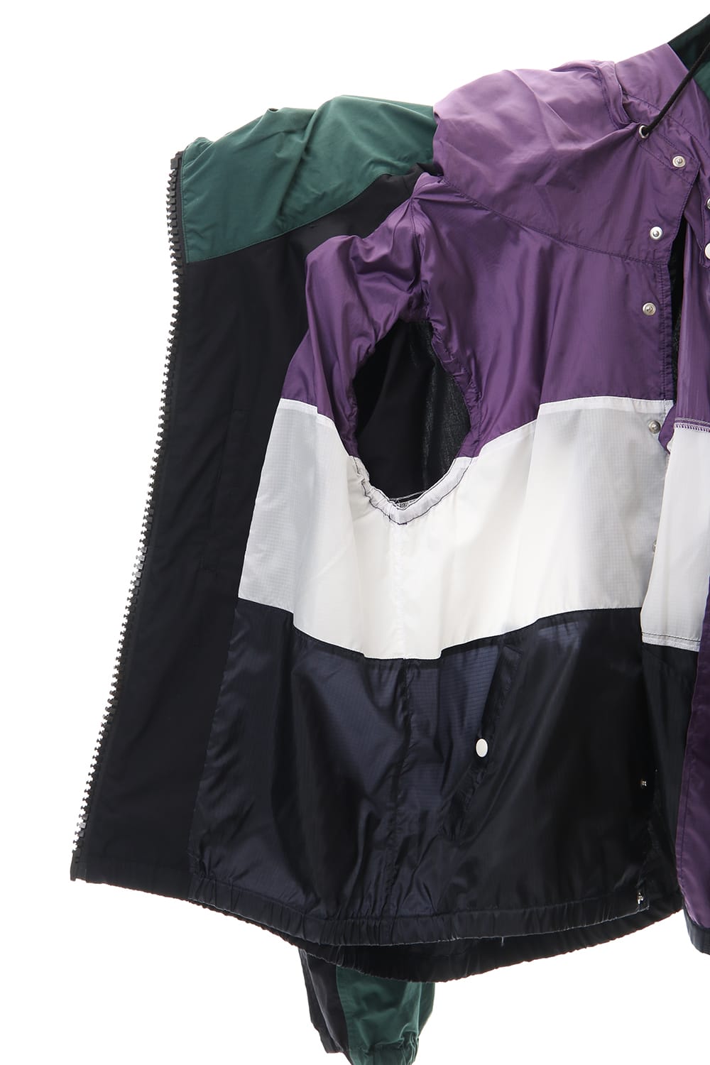 ダブル フェイス シャツ パーカー Black