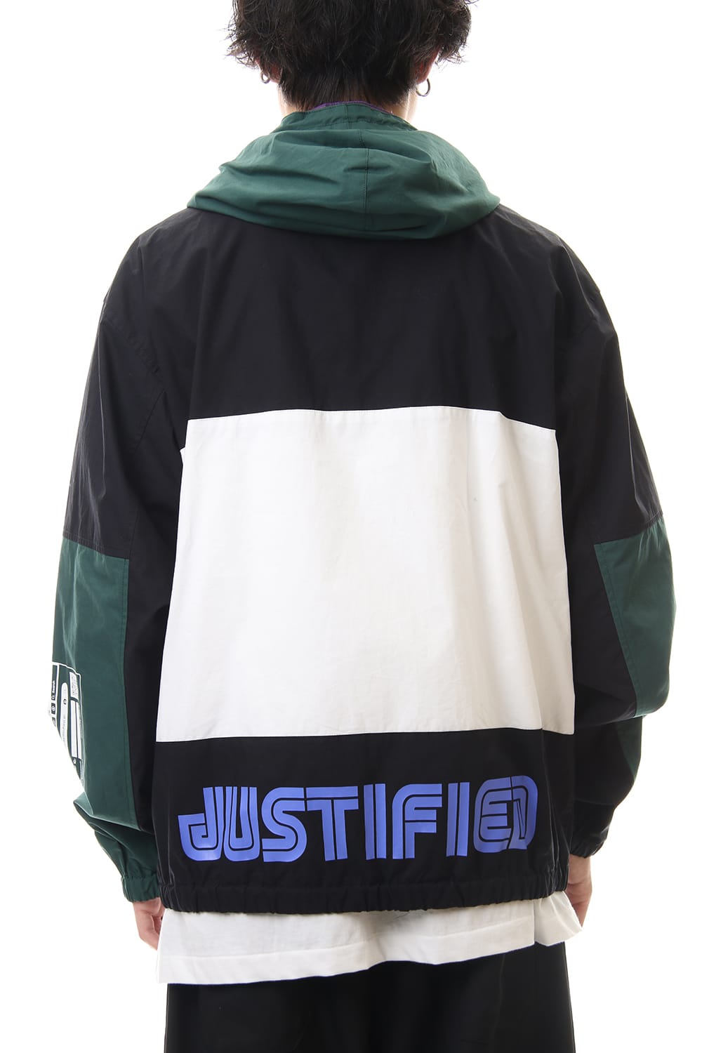 ダブル フェイス シャツ パーカー Black