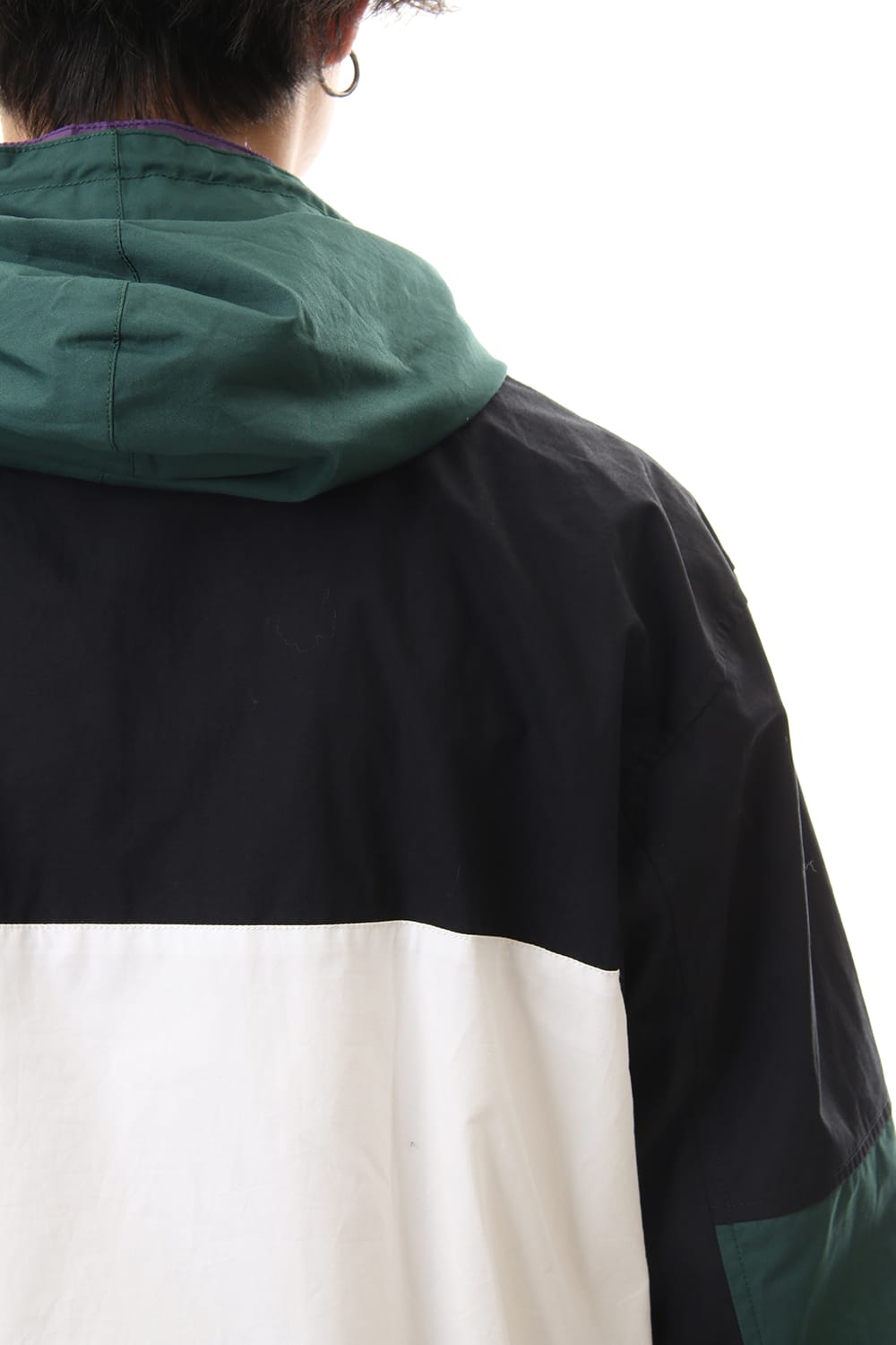 ダブル フェイス シャツ パーカー Black