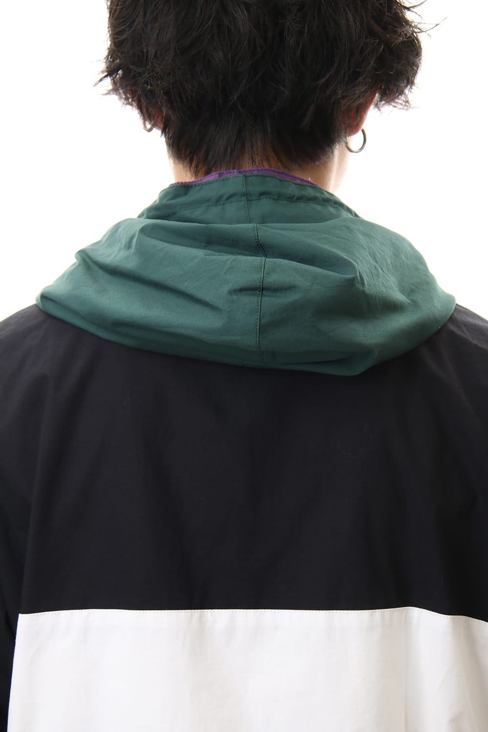 ダブル フェイス シャツ パーカー Black