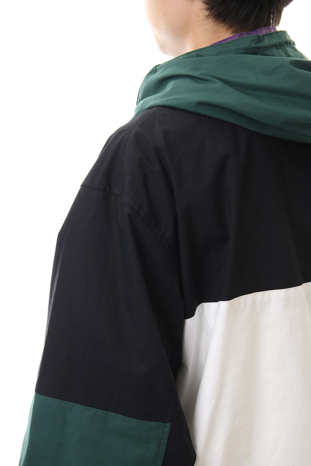 ダブル フェイス シャツ パーカー Black