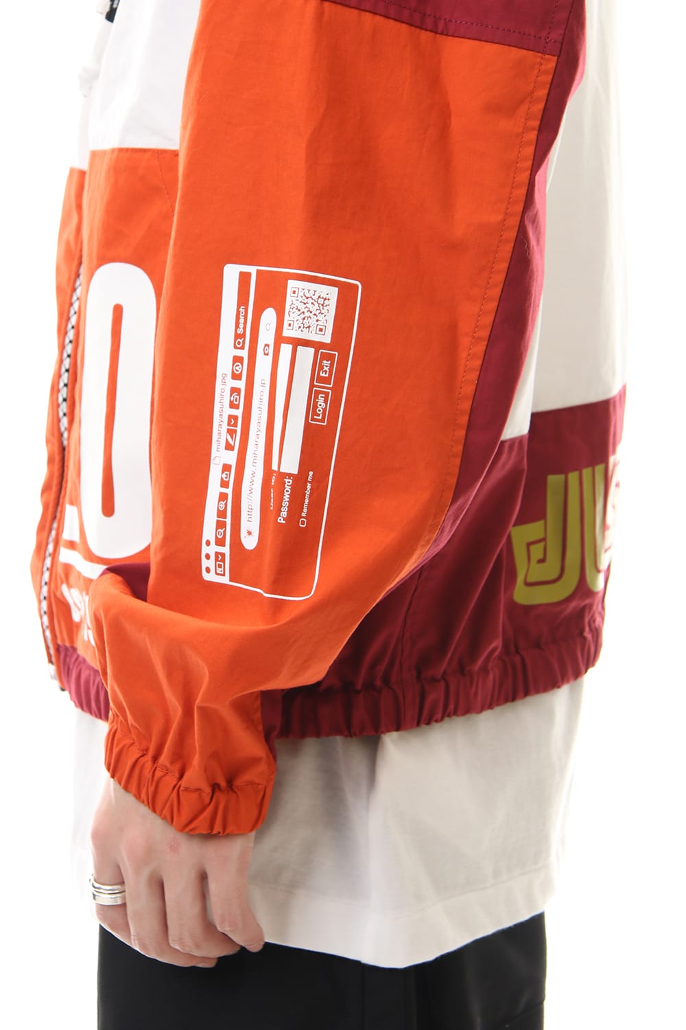 ダブル フェイス シャツ パーカー Orange