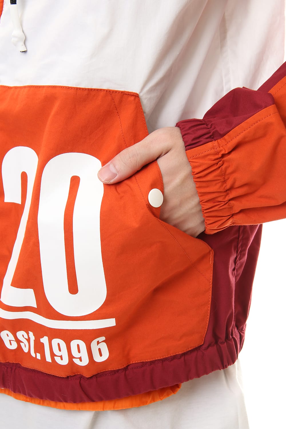ダブル フェイス シャツ パーカー Orange