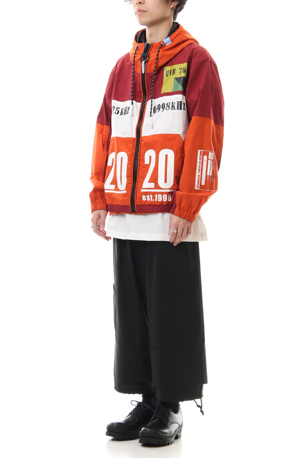 ダブル フェイス シャツ パーカー Orange