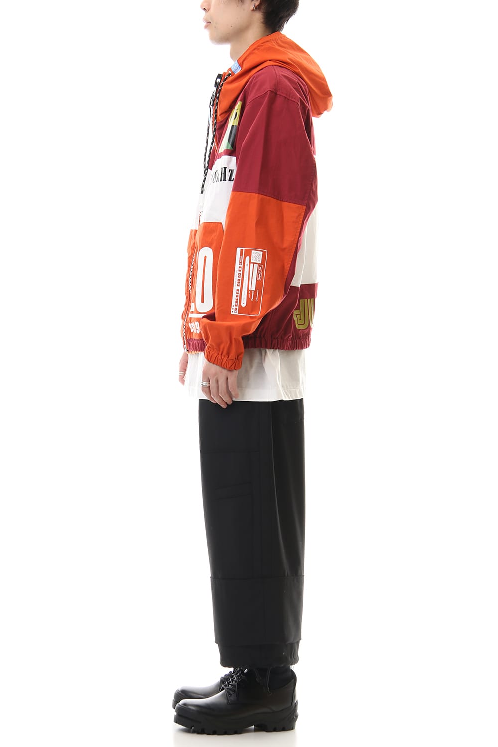 ダブル フェイス シャツ パーカー Orange