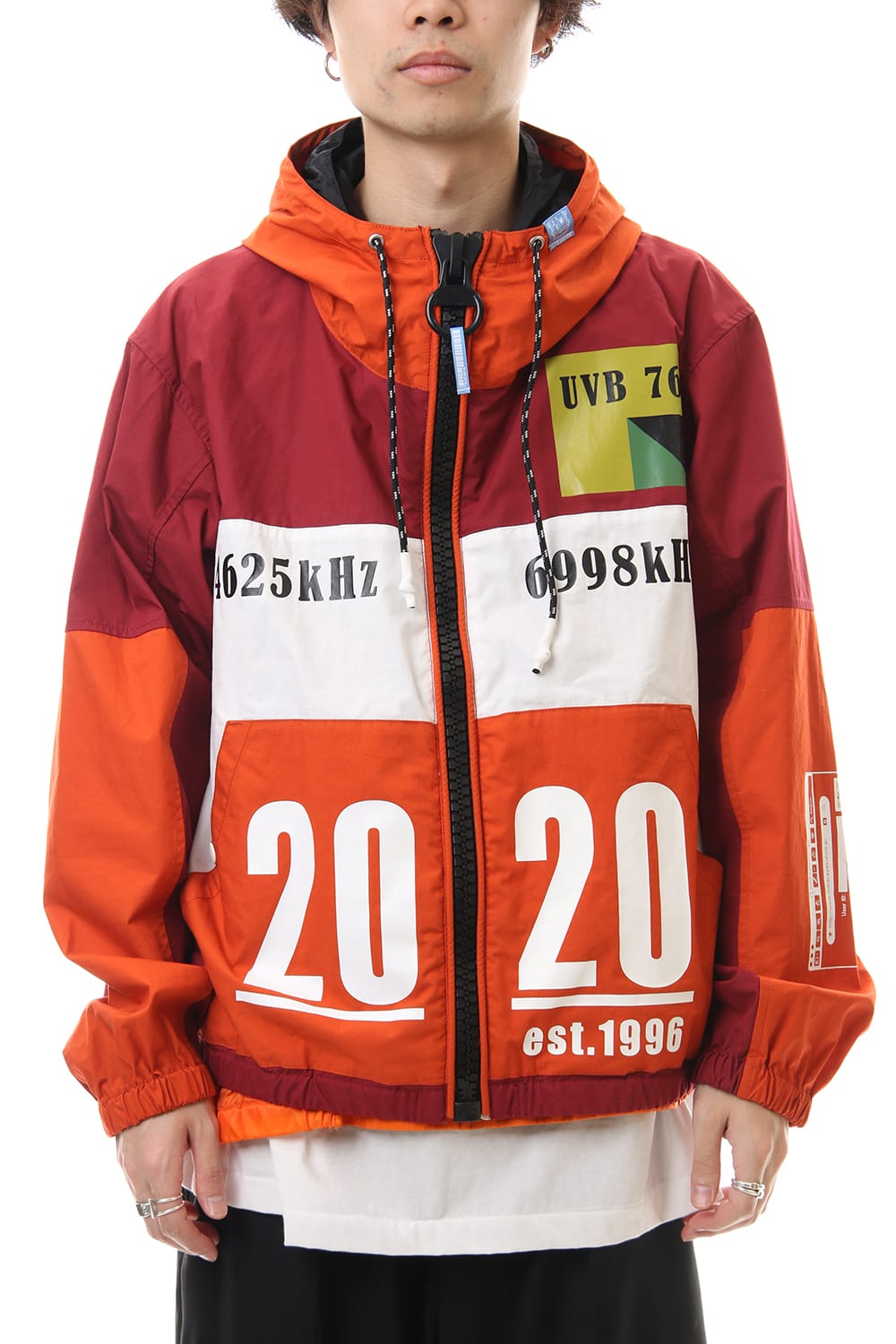 ダブル フェイス シャツ パーカー Orange