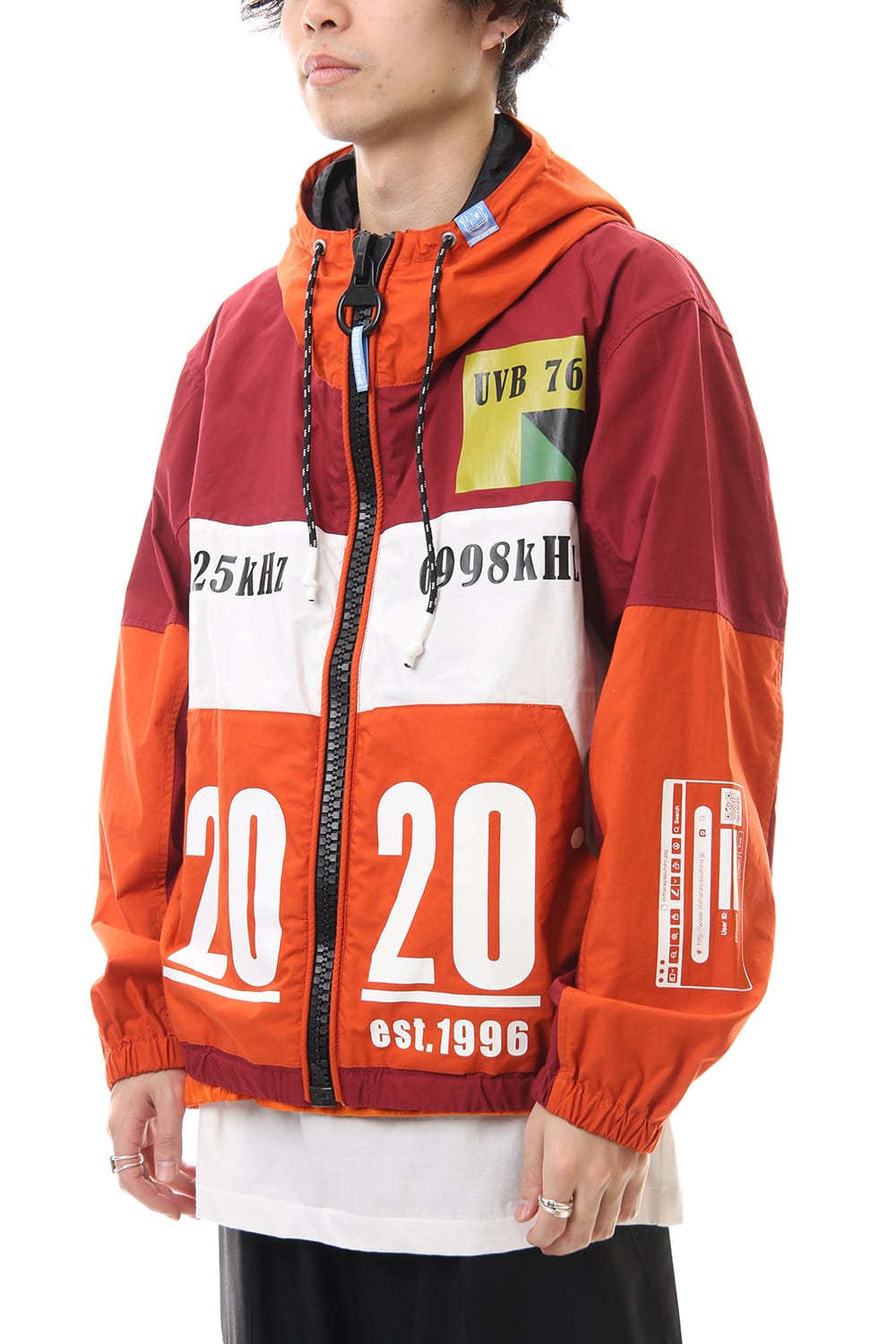 ダブル フェイス シャツ パーカー Orange