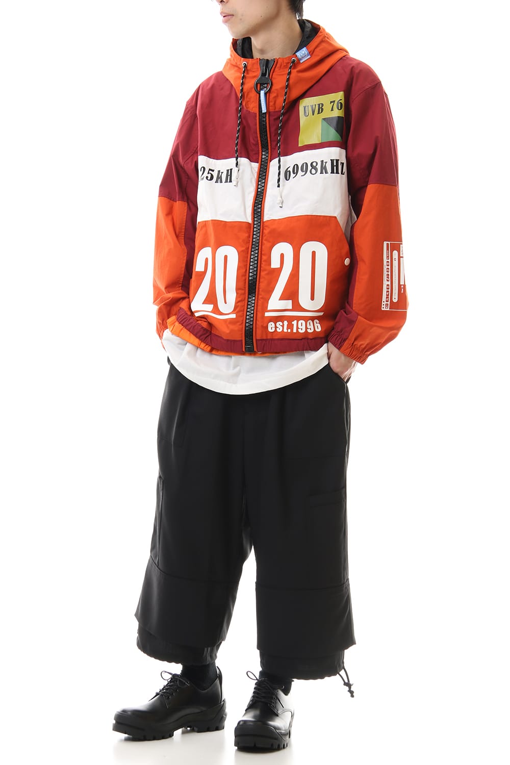 ダブル フェイス シャツ パーカー Orange