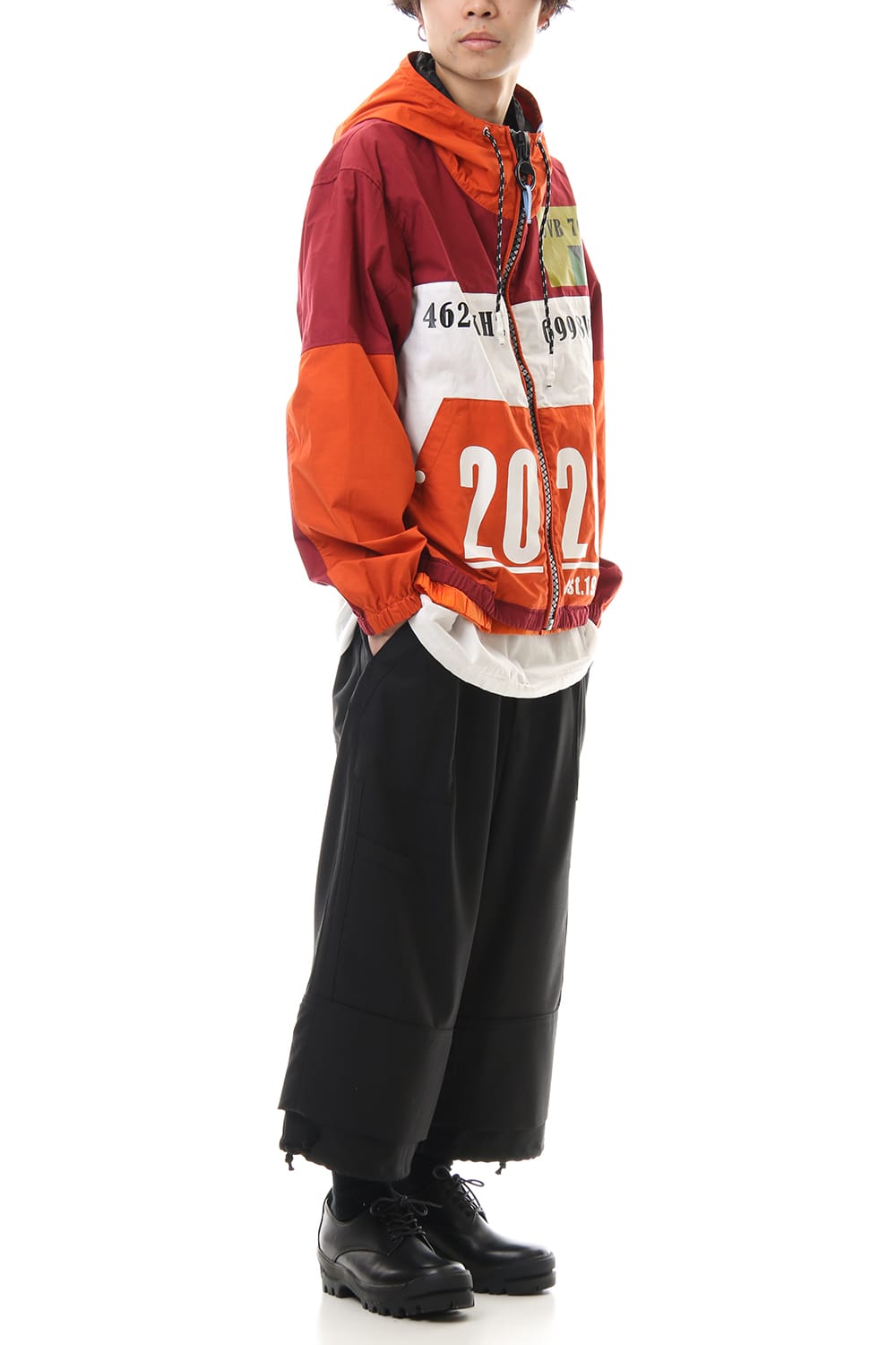 ダブル フェイス シャツ パーカー Orange