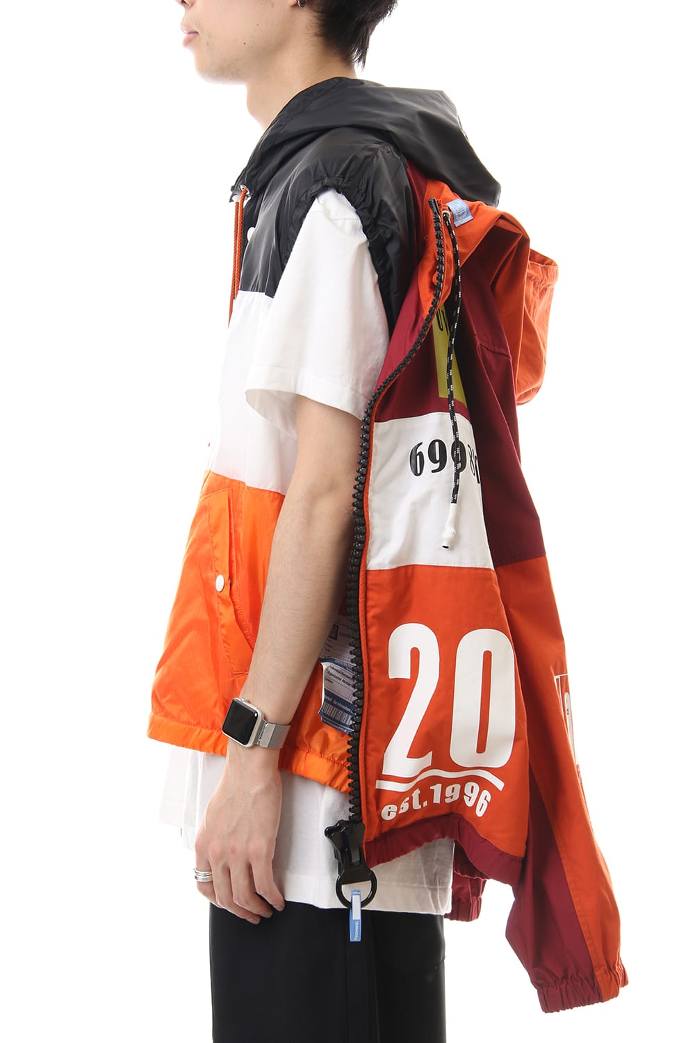 ダブル フェイス シャツ パーカー Orange