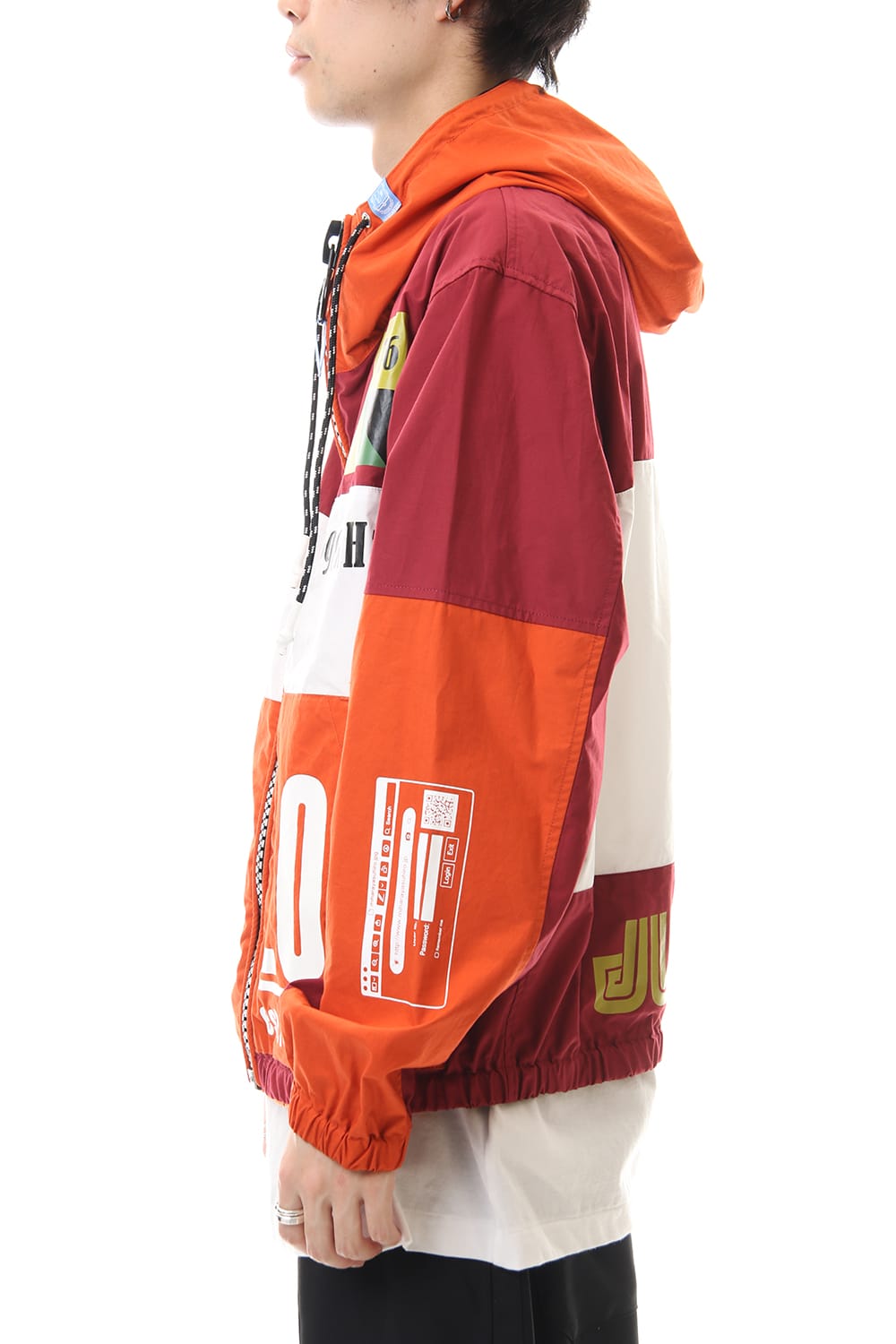 ダブル フェイス シャツ パーカー Orange