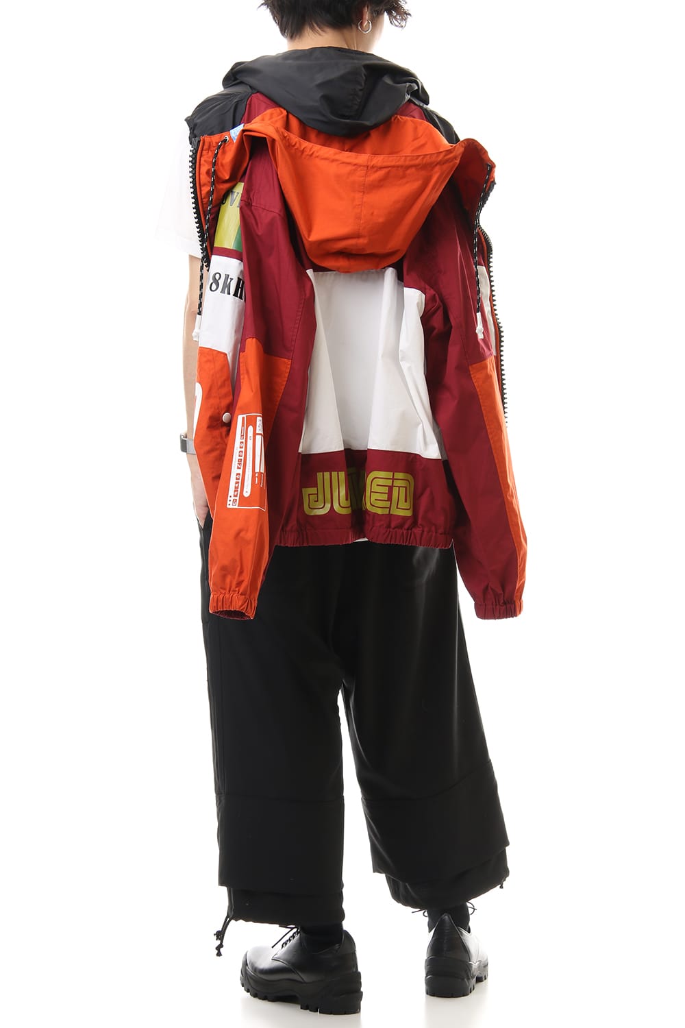 ダブル フェイス シャツ パーカー Orange