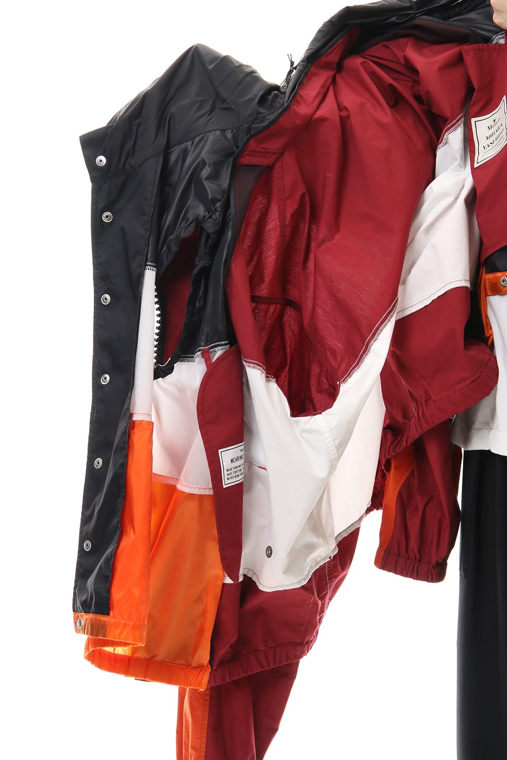 ダブル フェイス シャツ パーカー Orange