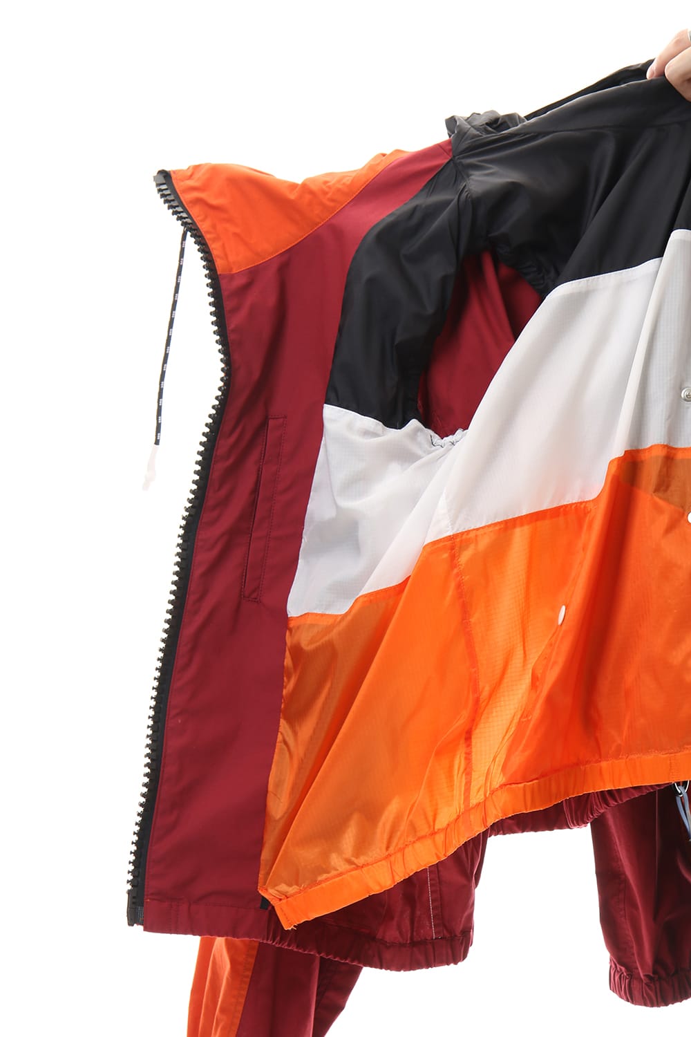 ダブル フェイス シャツ パーカー Orange