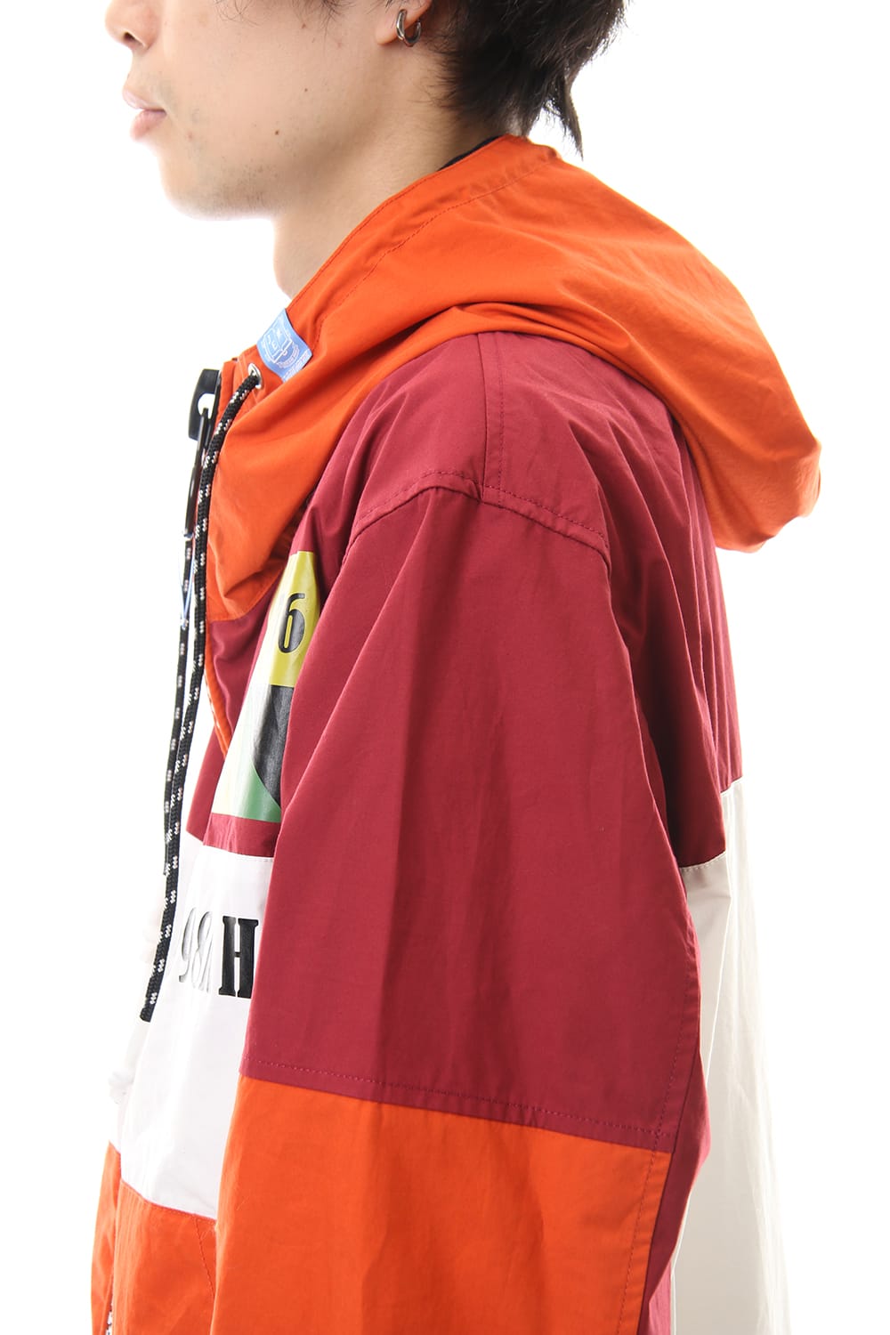 ダブル フェイス シャツ パーカー Orange