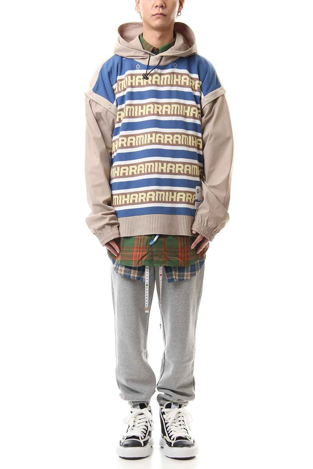 Removable knit hoodie