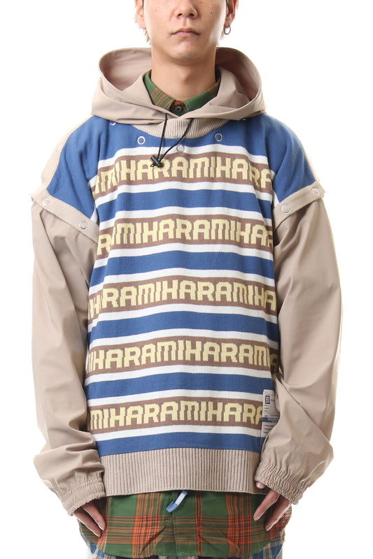 Removable knit hoodie