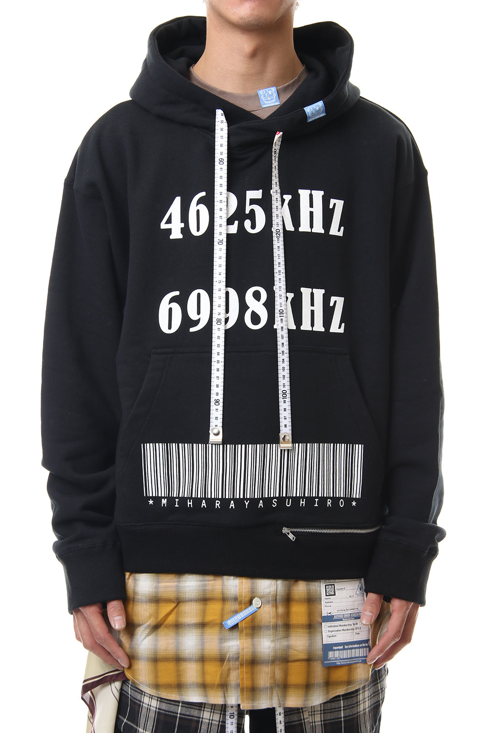Shirt Layer Zip Slit Hoodie