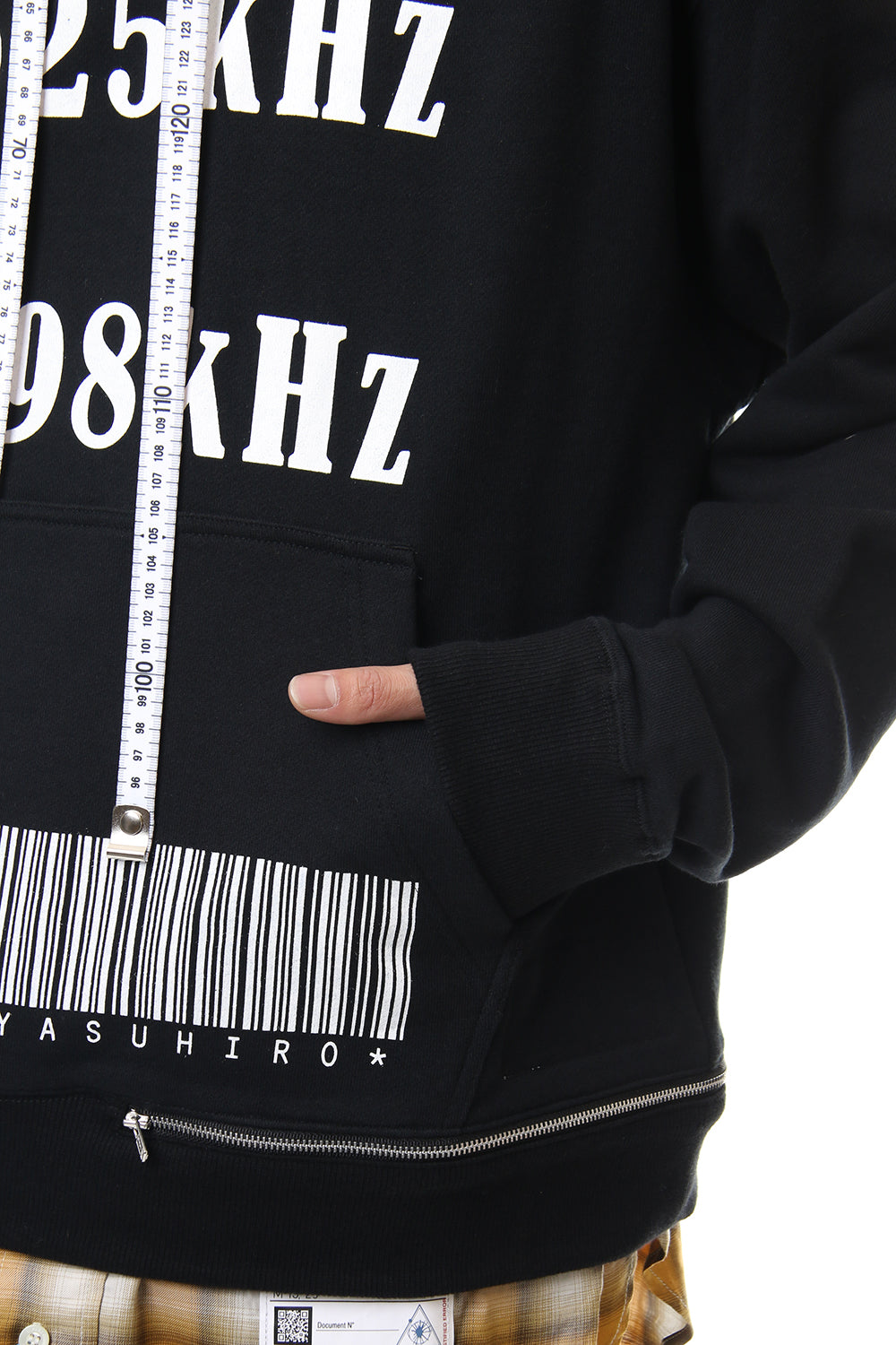 Shirt Layer Zip Slit Hoodie