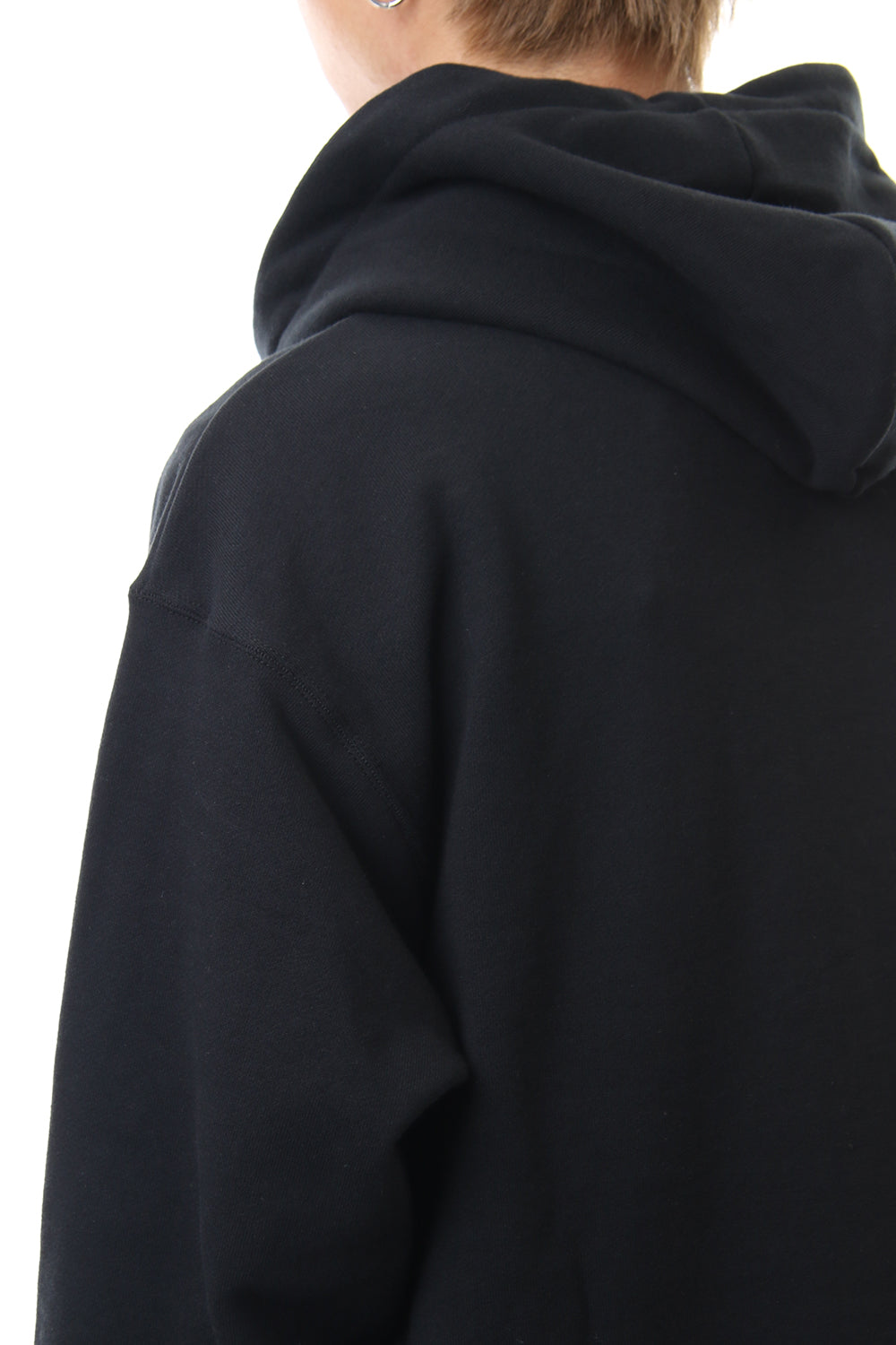 Shirt Layer Zip Slit Hoodie
